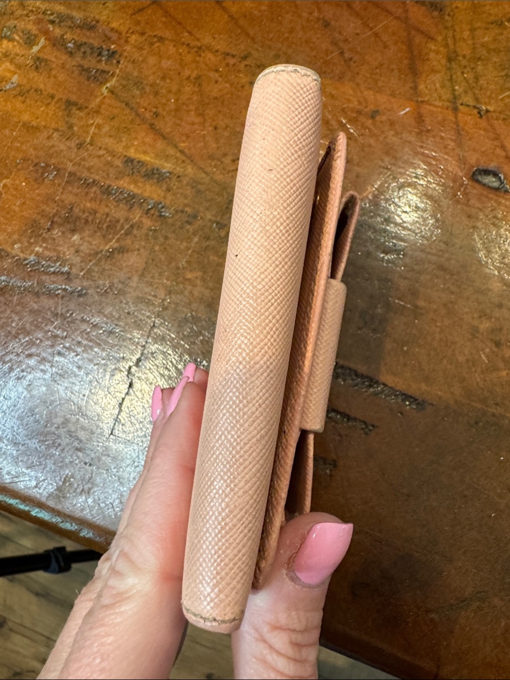 PRADA Pink Saffiano Bow Wallet - Picture 6 of 11